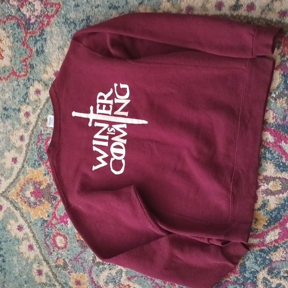 Game of Thrones House Stark Winter is coming Red Sweatshirt S - Picture 3 of 4